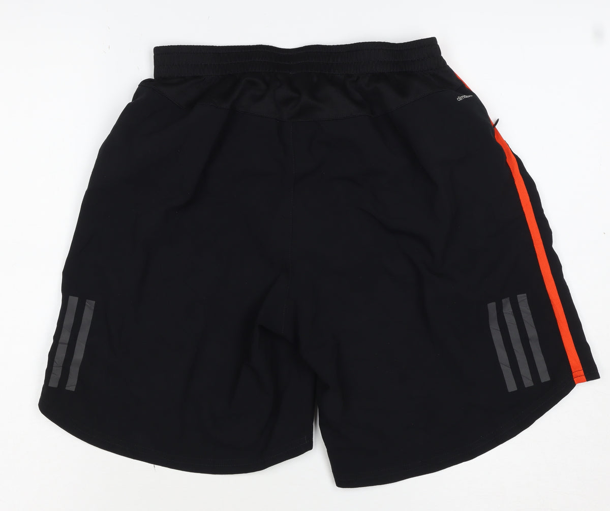 Adidas Men’s Black Orange Climacool Athletic Shorts Size S