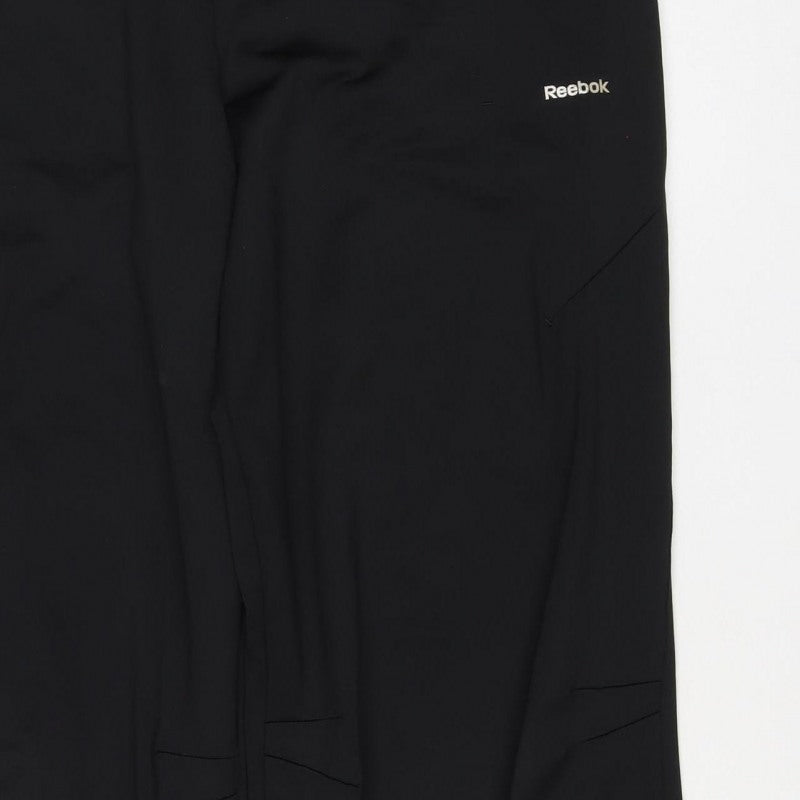 Reebok Women’s Black UK 16 Track Pants Drawstring Pockets