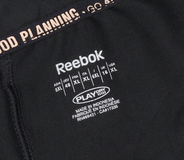 Reebok Women’s Black UK 16 Track Pants Drawstring Pockets