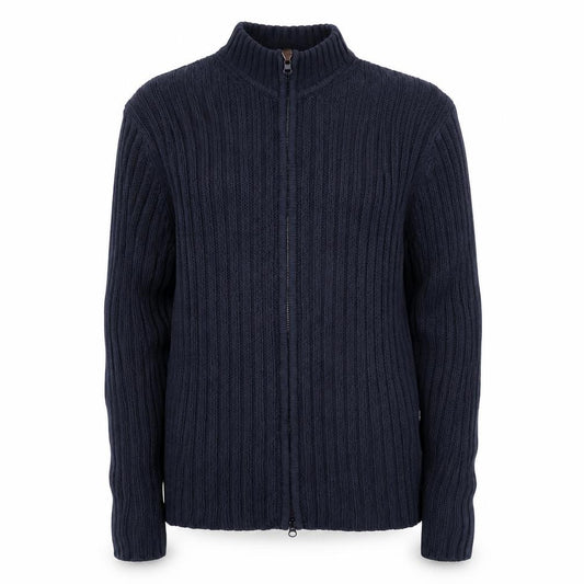 Gap Men Blue M Full Zip Cable Knit Cotton Blend Jumper Cardigan