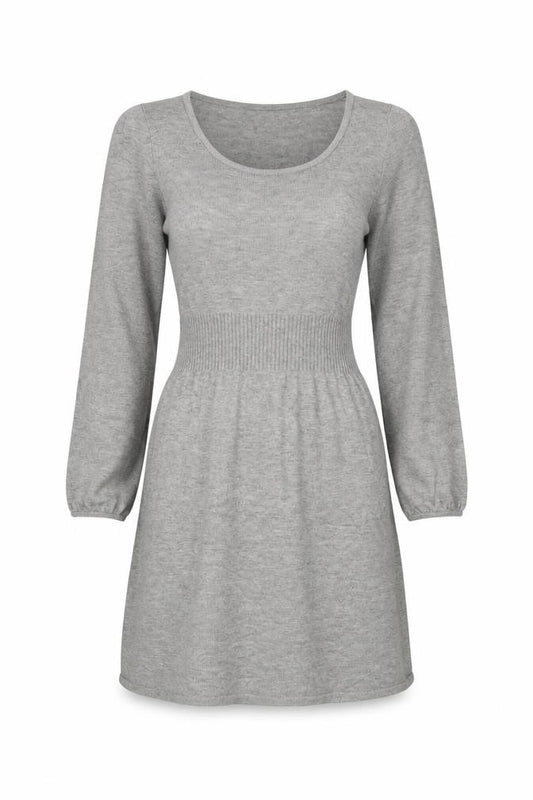 Cubus Women Grey Size 10 Knit Jumper Dress Long Sleeve Casual