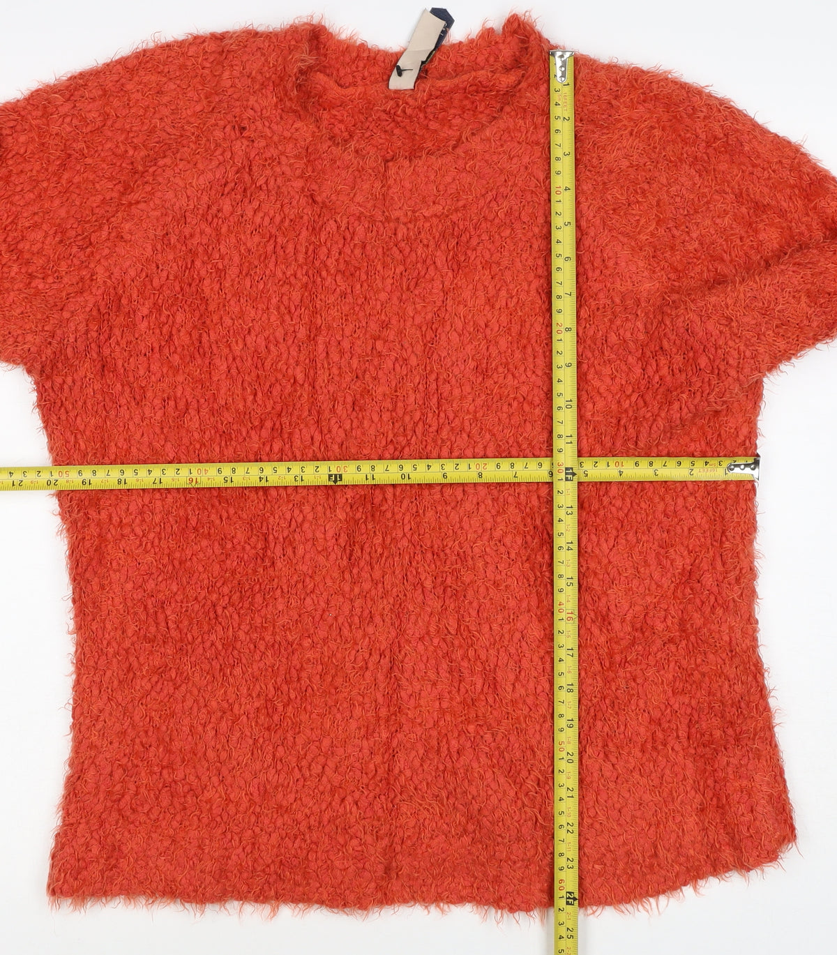 Pull&Bear Women’s Orange M Chunky Knit Crew Neck Jumper