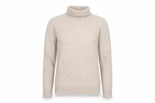 Autograph Women’s Beige Cashmere Roll Neck Jumper Size 8