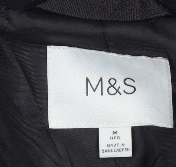Marks and Spencer Men's Black M Basic Button Lined Jacket Pockets
