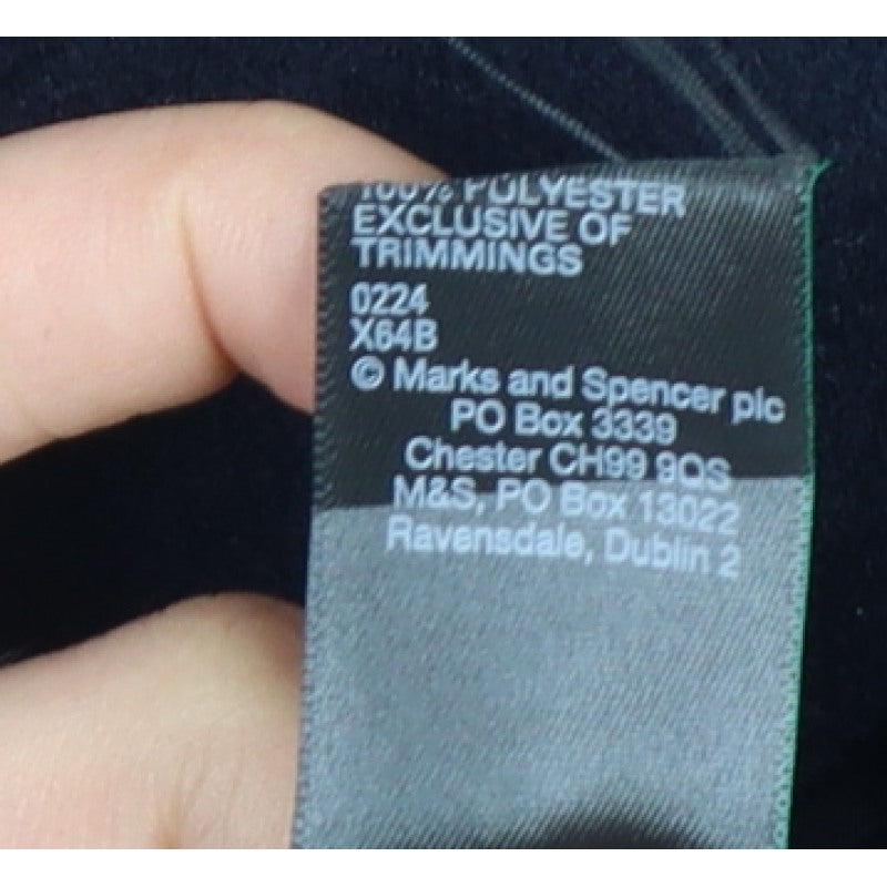 Marks and Spencer Men's Black M Basic Button Lined Jacket Pockets