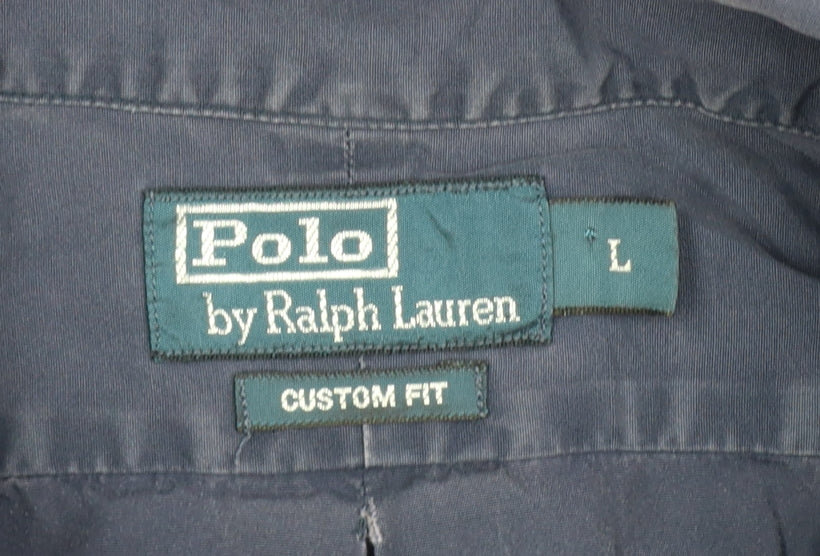Polo Ralph Lauren Men’s Blue L Custom Fit Cotton Button-Down Shirt