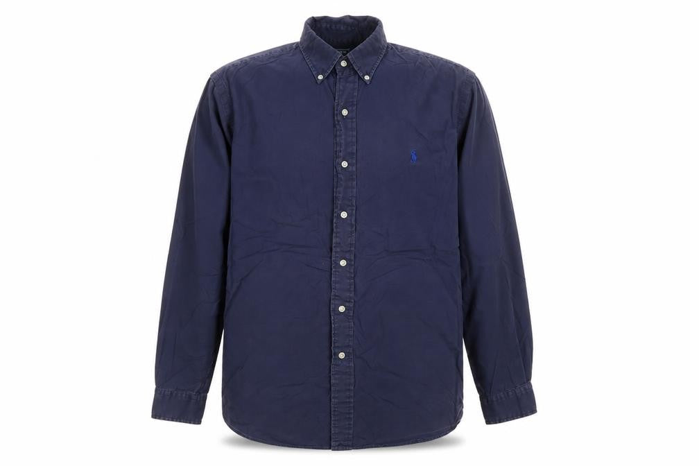 Polo Ralph Lauren Men’s Blue L Custom Fit Cotton Button-Down Shirt