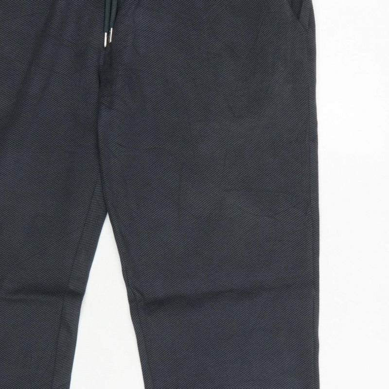Autograph Men’s Black Size S Slim Tapered Drawstring Jogger Trousers