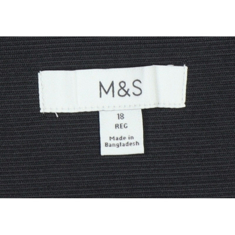 Marks & Spencer Women Black Houndstooth Stretch Leggings UK 18 Regular