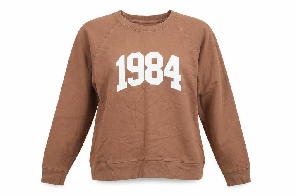 Marks & Spencer Women Brown M 1984 Graphic Pullover Sweatshirt