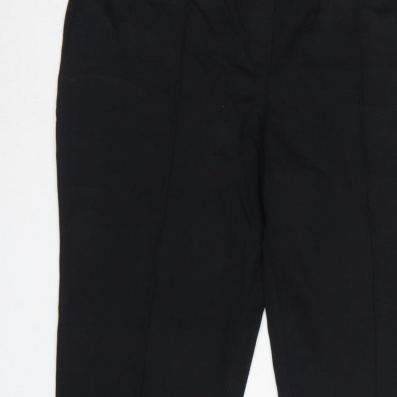 Marks & Spencer Women Black Size 20 Regular Tailored Tapered Work Trousers