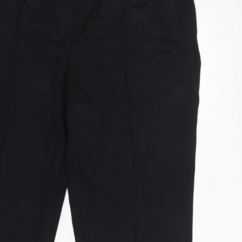 Marks & Spencer Women Black Size 20 Regular Tailored Tapered Work Trousers