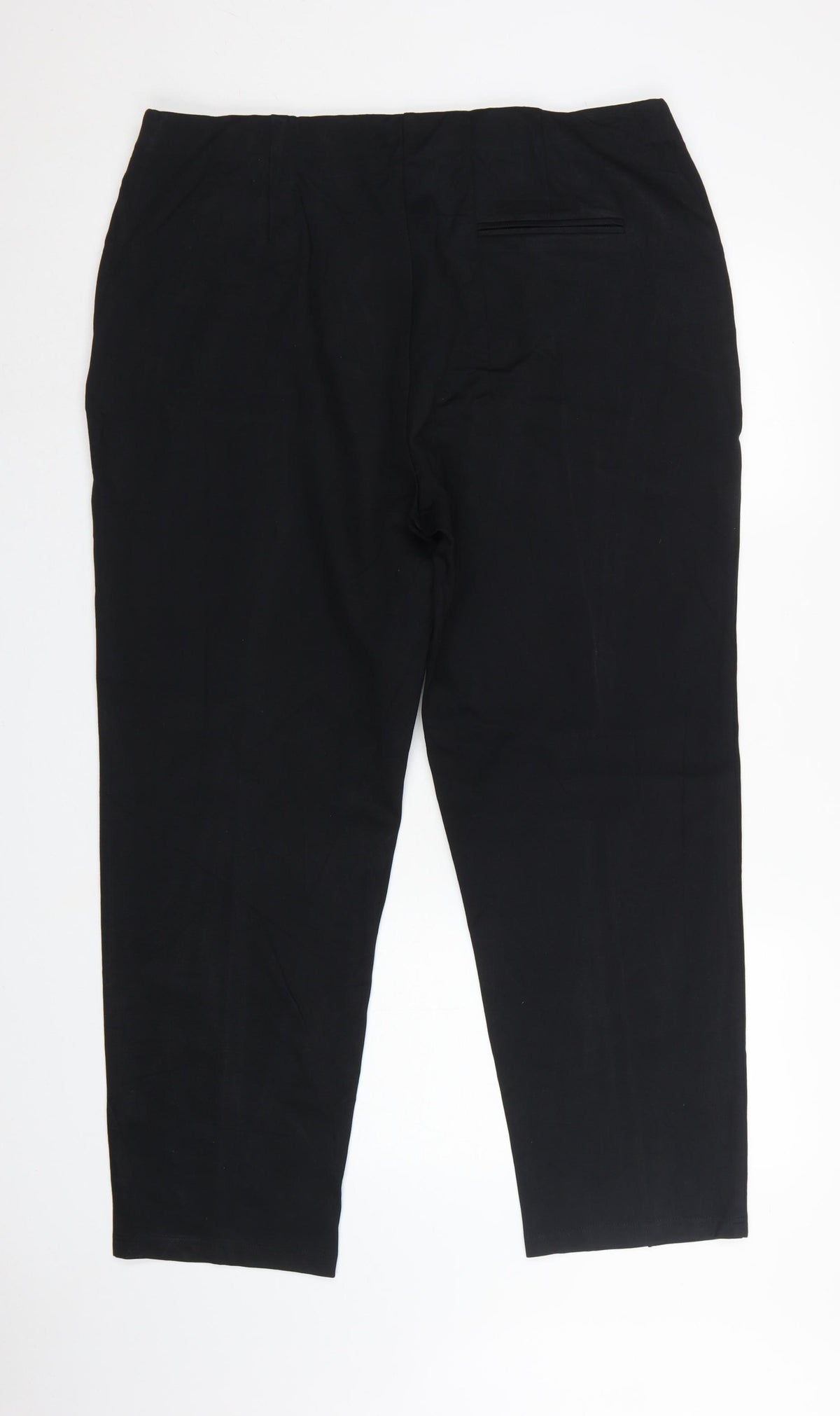 Marks & Spencer Women Black Size 20 Regular Tailored Tapered Work Trousers
