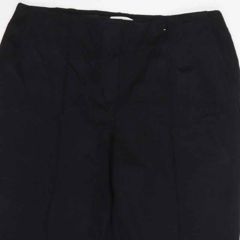 Marks & Spencer Women Black Size 20 Regular Tailored Tapered Work Trousers