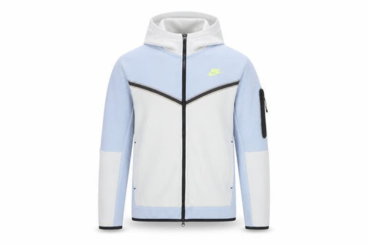 Nike Men's Blue White M Full Zip Hooded Windrunner Sweatshirt Logo