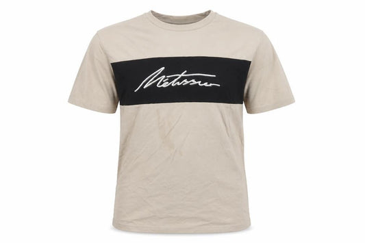 Métissier Paris Men’s Beige L Colourblock Logo T-Shirt