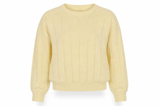 Nautica Women’s Yellow Cotton Rib Knit Crew Neck Jumper L