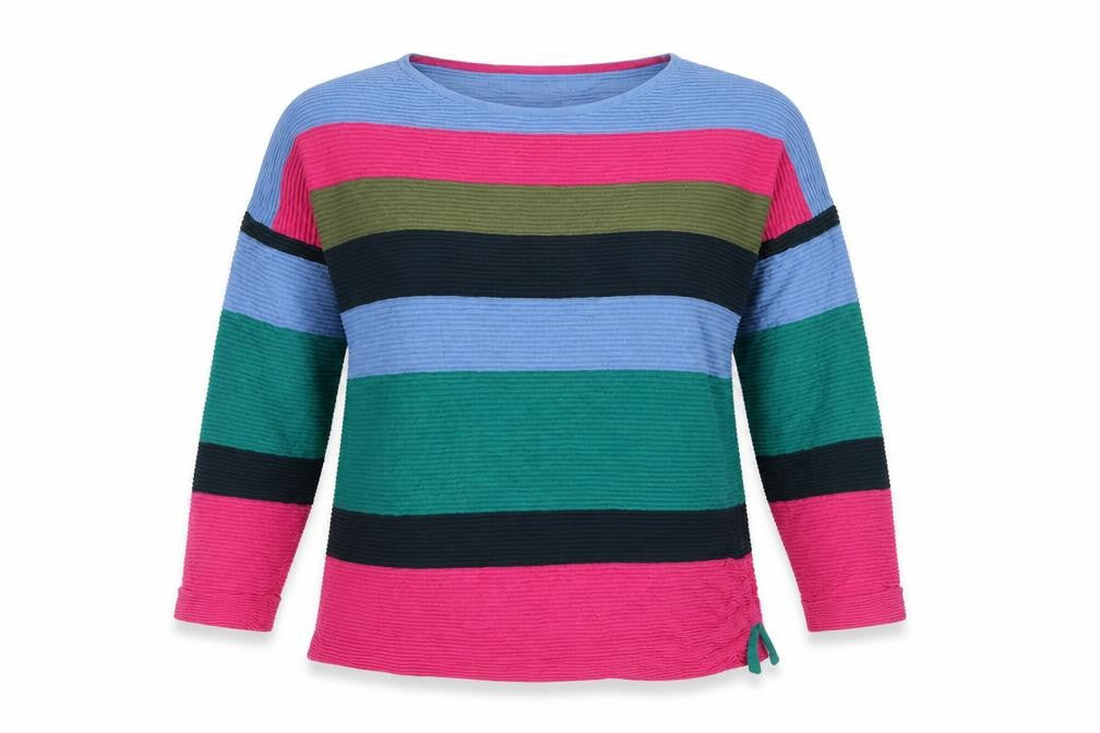 White Stuff Women Multicoloured UK 18 Striped Crew Neck Knit Jumper