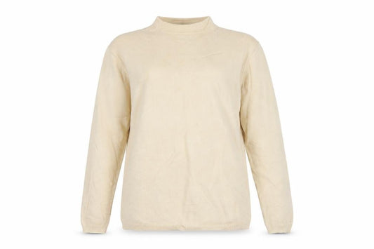 Massimo Dutti Women Ivory Wool Cashmere Mock Neck Jumper UK 12