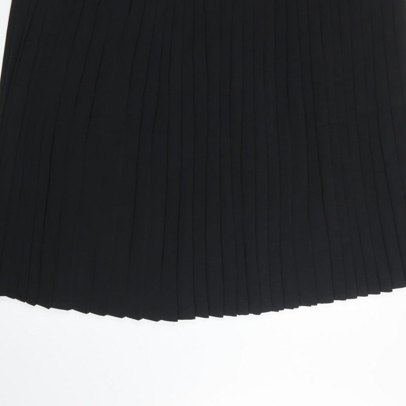 Next Women Black Size 16 Long Pleated A-Line Skirt