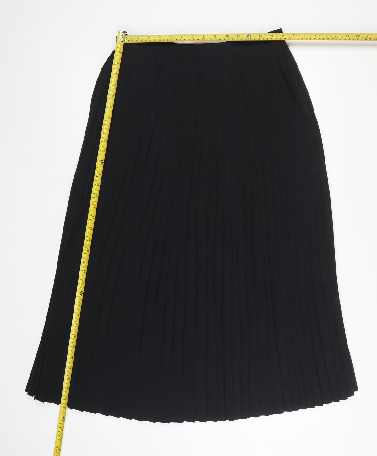 Next Women Black Size 16 Long Pleated A-Line Skirt