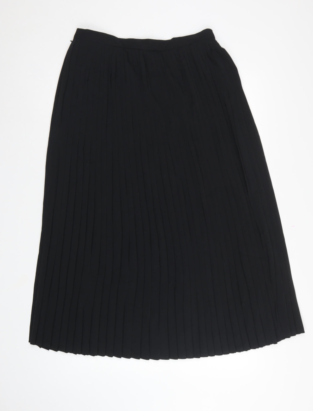 Next Women Black Size 16 Long Pleated A-Line Skirt