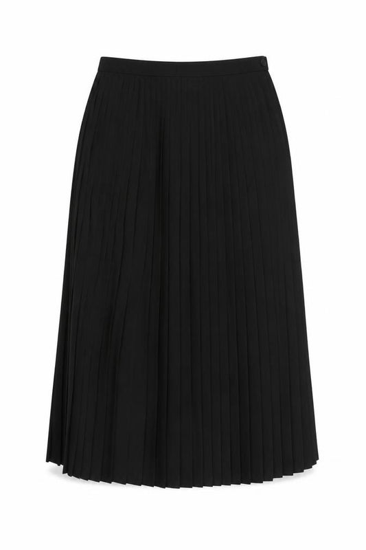 Next Women Black Size 16 Long Pleated A-Line Skirt