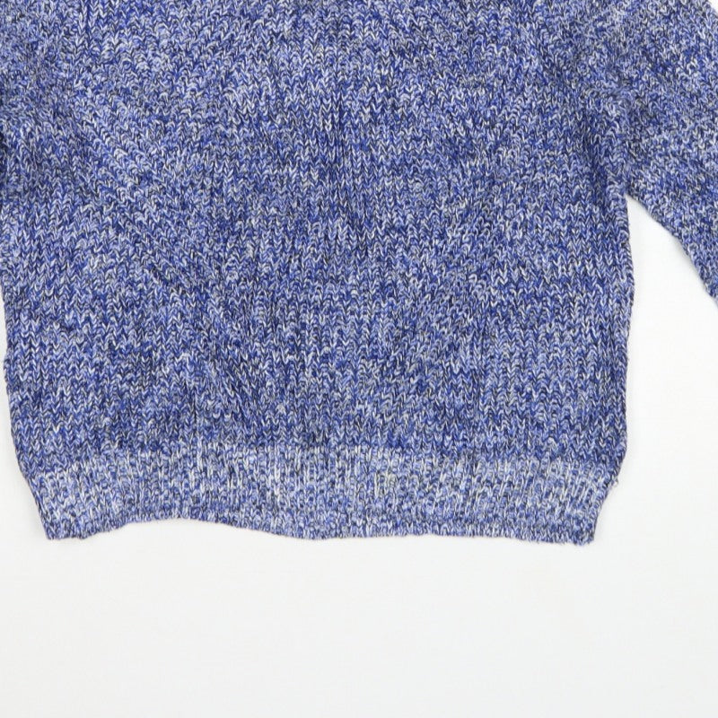 H&M Women Blue S Chunky Knit Crew Neck Pullover Jumper