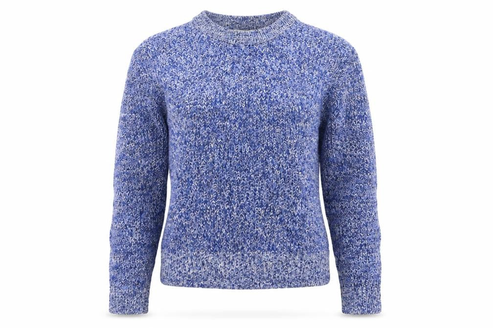 H&M Women Blue S Chunky Knit Crew Neck Pullover Jumper