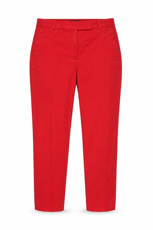 Marks and Spencer Women's Red UK 14 Ankle Zip Tapered Trousers