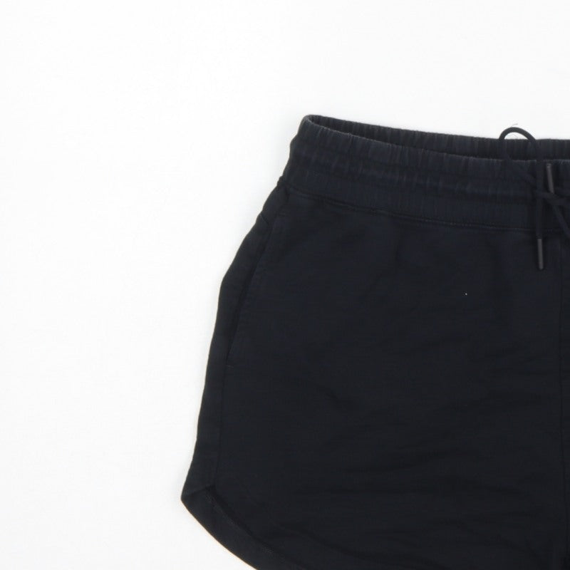 Gymshark Women’s Black M Sweat Shorts Drawstring Pockets Gym Training