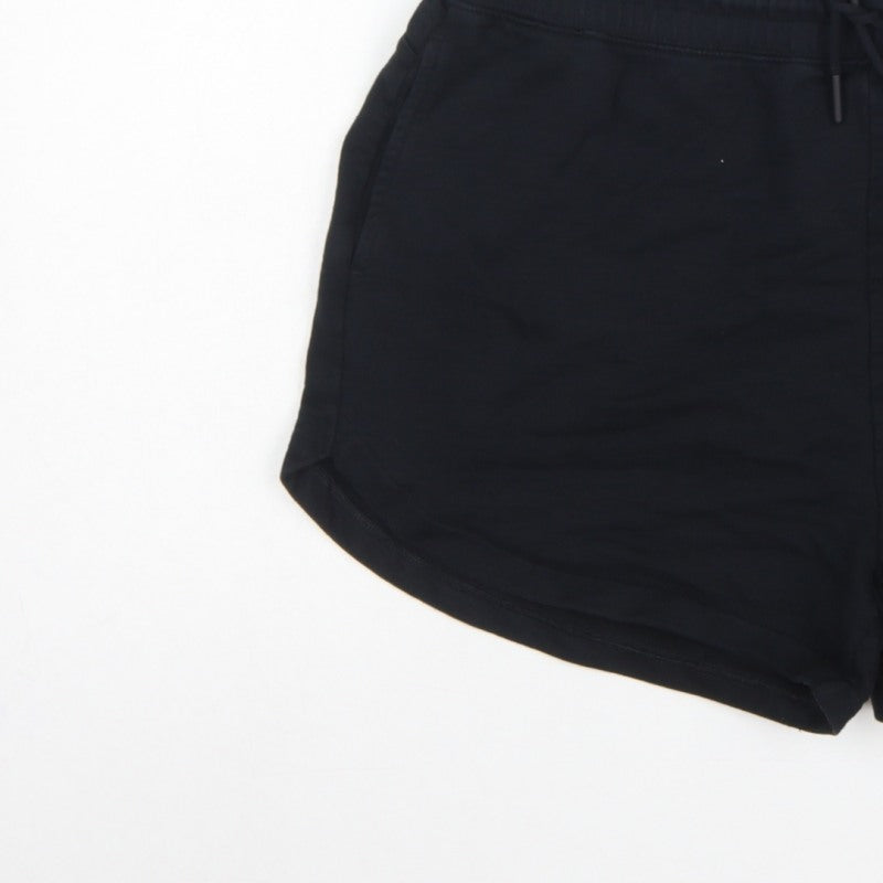 Gymshark Women’s Black M Sweat Shorts Drawstring Pockets Gym Training