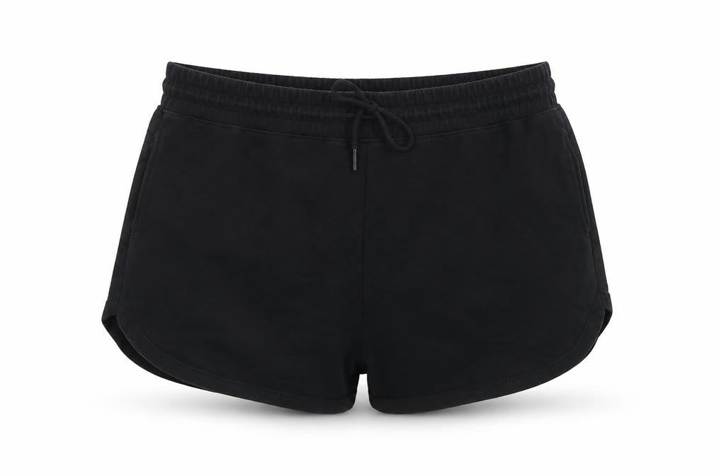 Gymshark Women’s Black M Sweat Shorts Drawstring Pockets Gym Training