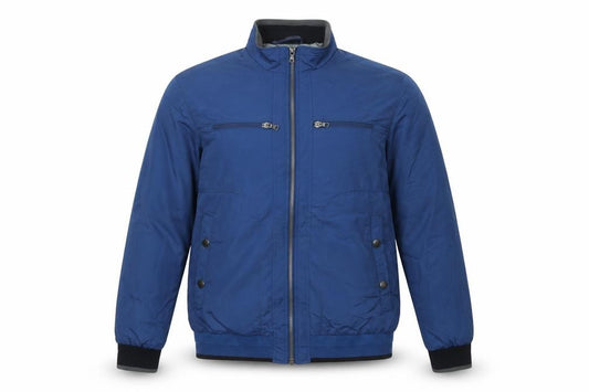 Marks and Spencer Men Blue Harbour Blue S Bomber Jacket Full Zip