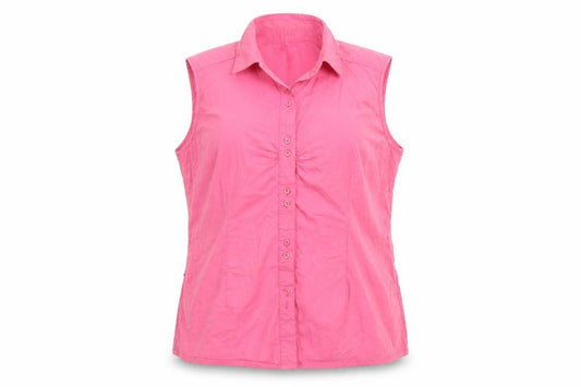 Craghoppers Women’s Pink UK 18 Sleeveless Collared Button-Up Travel Shirt