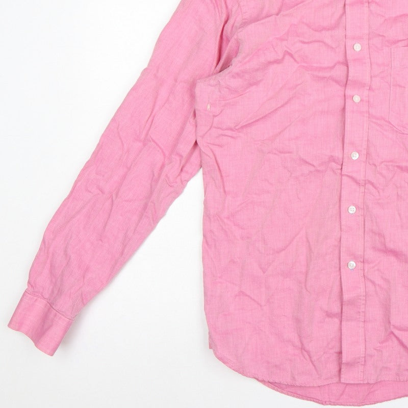 Austin Reed Men’s Pink M Slim Fit Cotton Button-Down Shirt