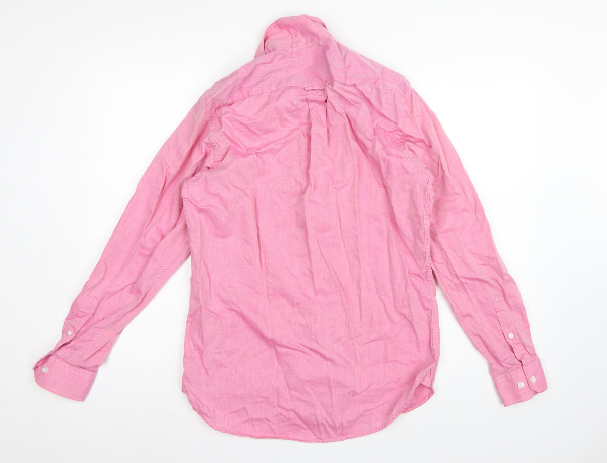 Austin Reed Men’s Pink M Slim Fit Cotton Button-Down Shirt