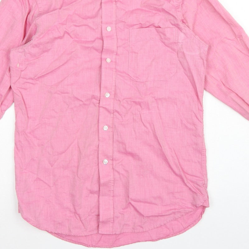 Austin Reed Men’s Pink M Slim Fit Cotton Button-Down Shirt