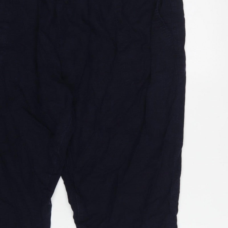 Principles Women Blue Size 18 Tapered Drawstring Jogger Trousers