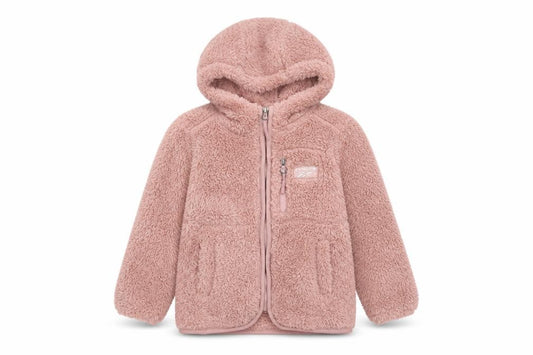 Reebok Girls Pink 3 Years Hooded Fleece Full Zip Jacket