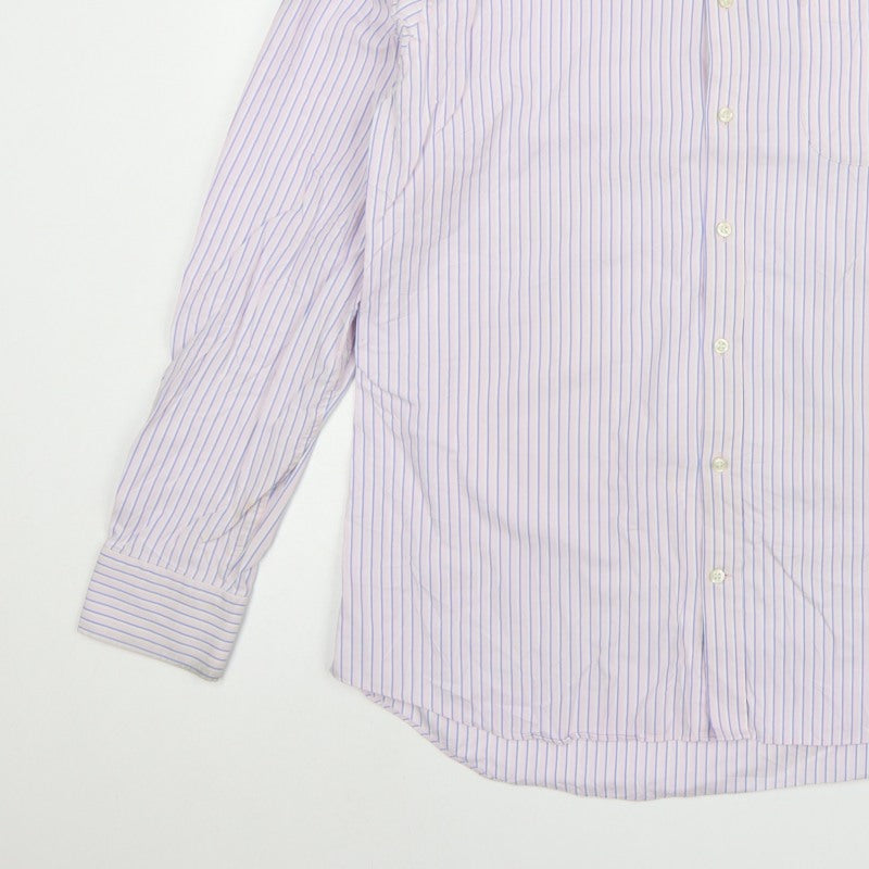Marks & Spencer Men Pink Striped Oxford Shirt 16.5 Regular