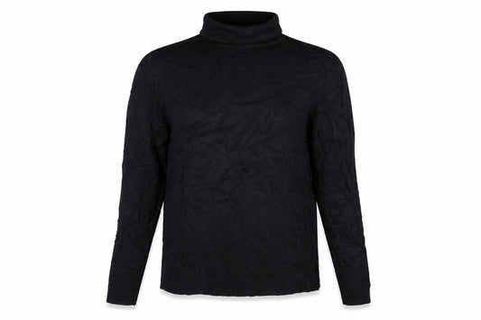 Marks and Spencer Women Black UK 14 Cable Knit Roll Neck Jumper