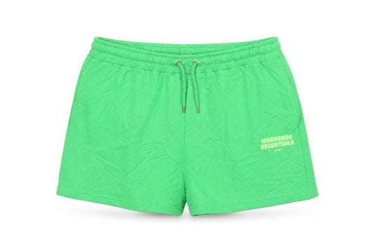 Boohoo Women’s Green L Sweat Shorts Drawstring Logo Pockets