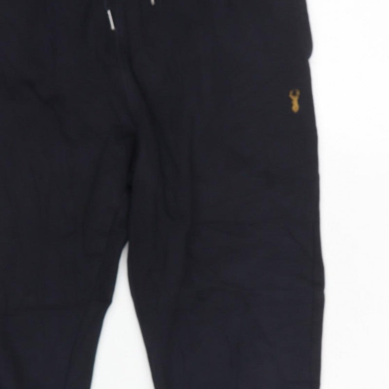Next Men's Black S Short Slim Fit Jogger Sweatpants Cotton Blend