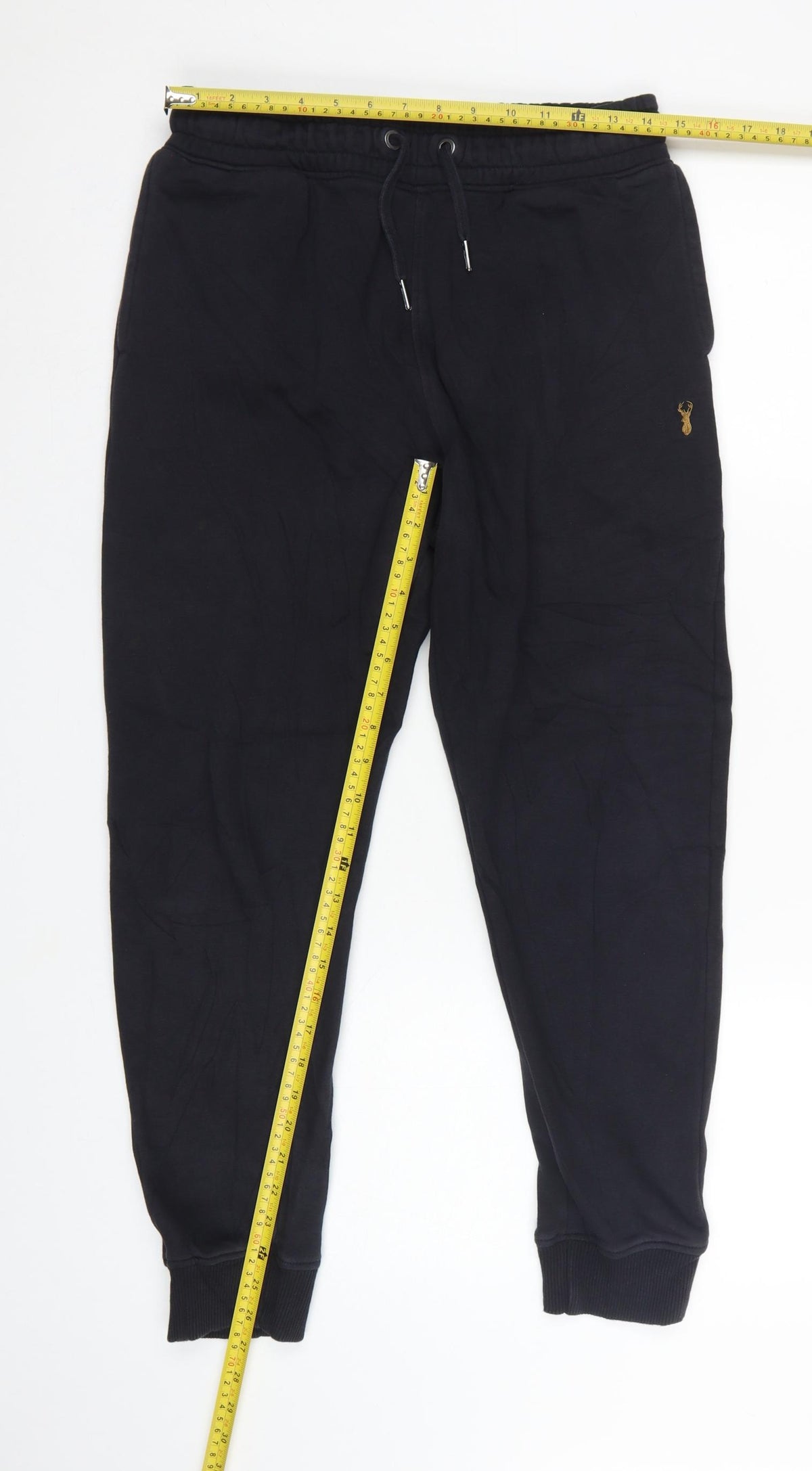 Next Men's Black S Short Slim Fit Jogger Sweatpants Cotton Blend