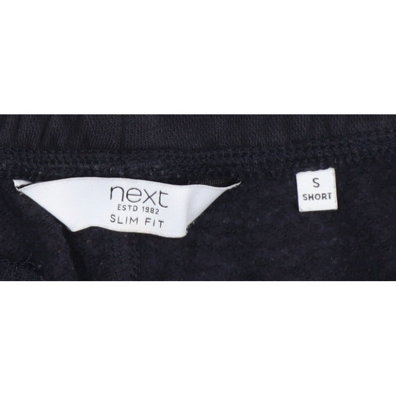 Next Men's Black S Short Slim Fit Jogger Sweatpants Cotton Blend