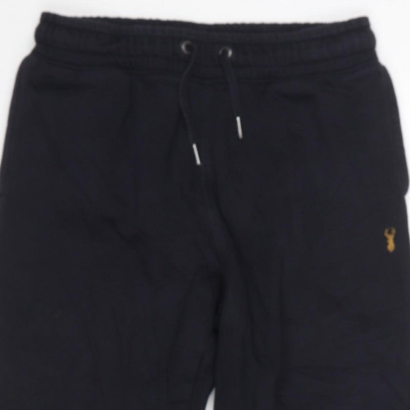 Next Men's Black S Short Slim Fit Jogger Sweatpants Cotton Blend