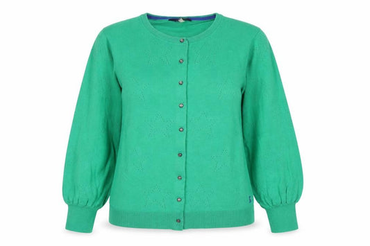 Joules Women’s Green UK 14 Star Knit Button Cardigan