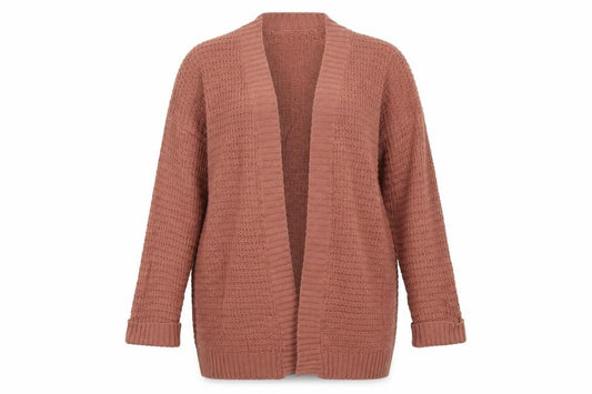 Forever 21 Women’s Pink UK 16 Open Knit Long Sleeve Cardigan