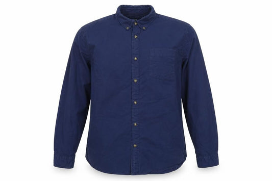 Marks and Spencer Men Blue XL Regular Fit Cotton Button Down Shirt